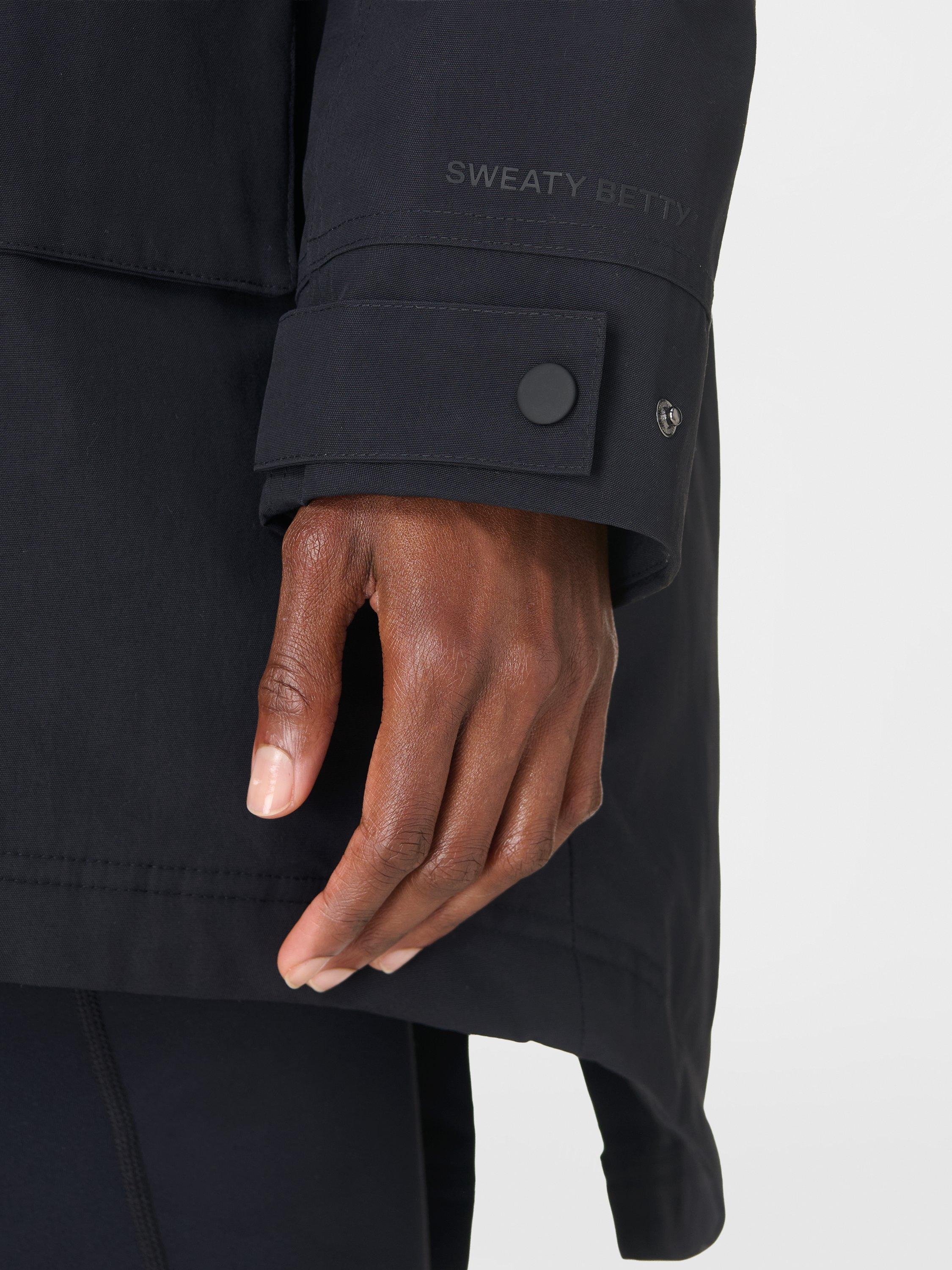 Product image 5 of 8, which shows Sweaty Betty Winter Stride Waterproof Coat, Black, XXS