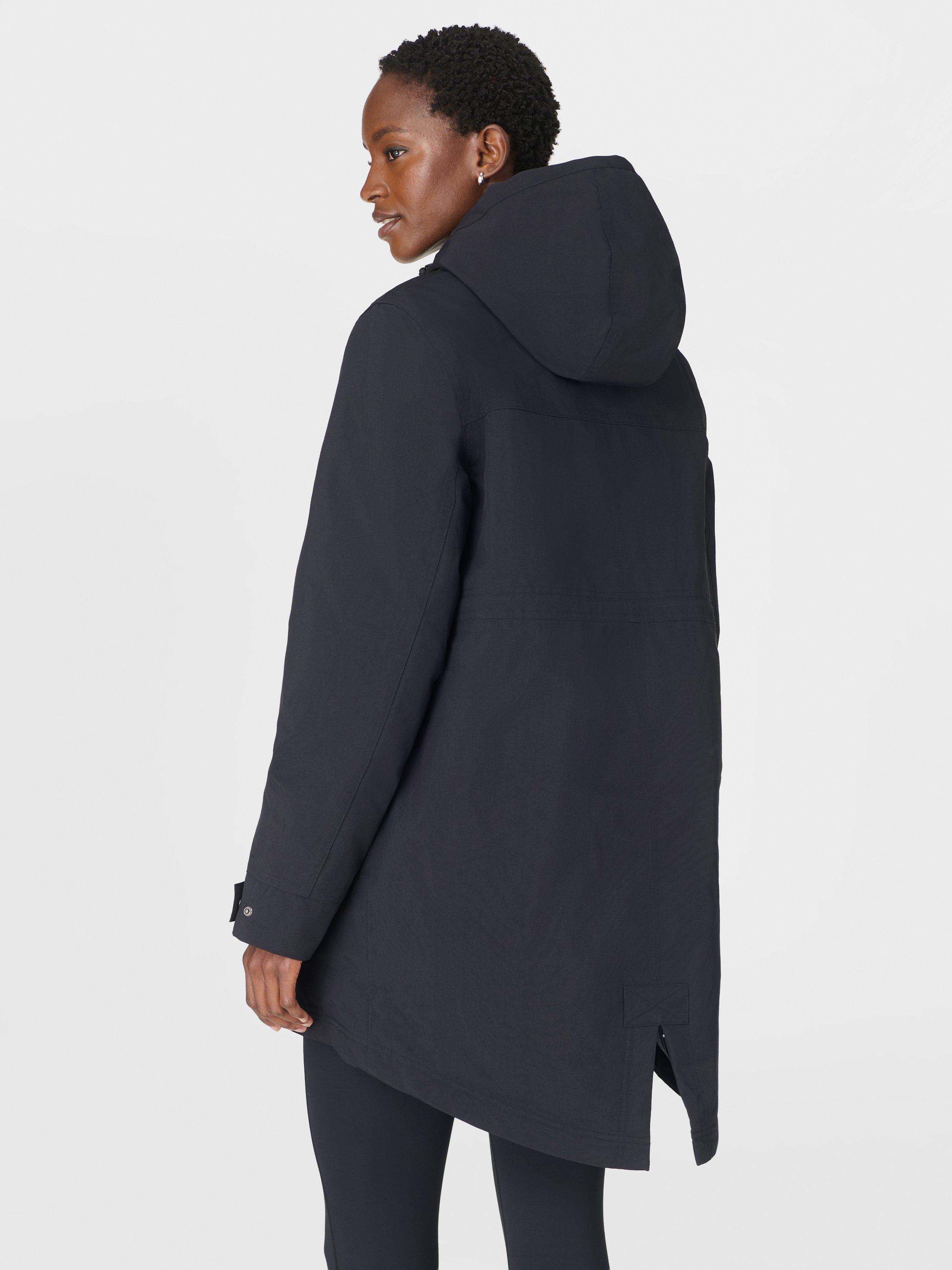 Product image 7 of 8, which shows Sweaty Betty Winter Stride Waterproof Coat, Black, XXS