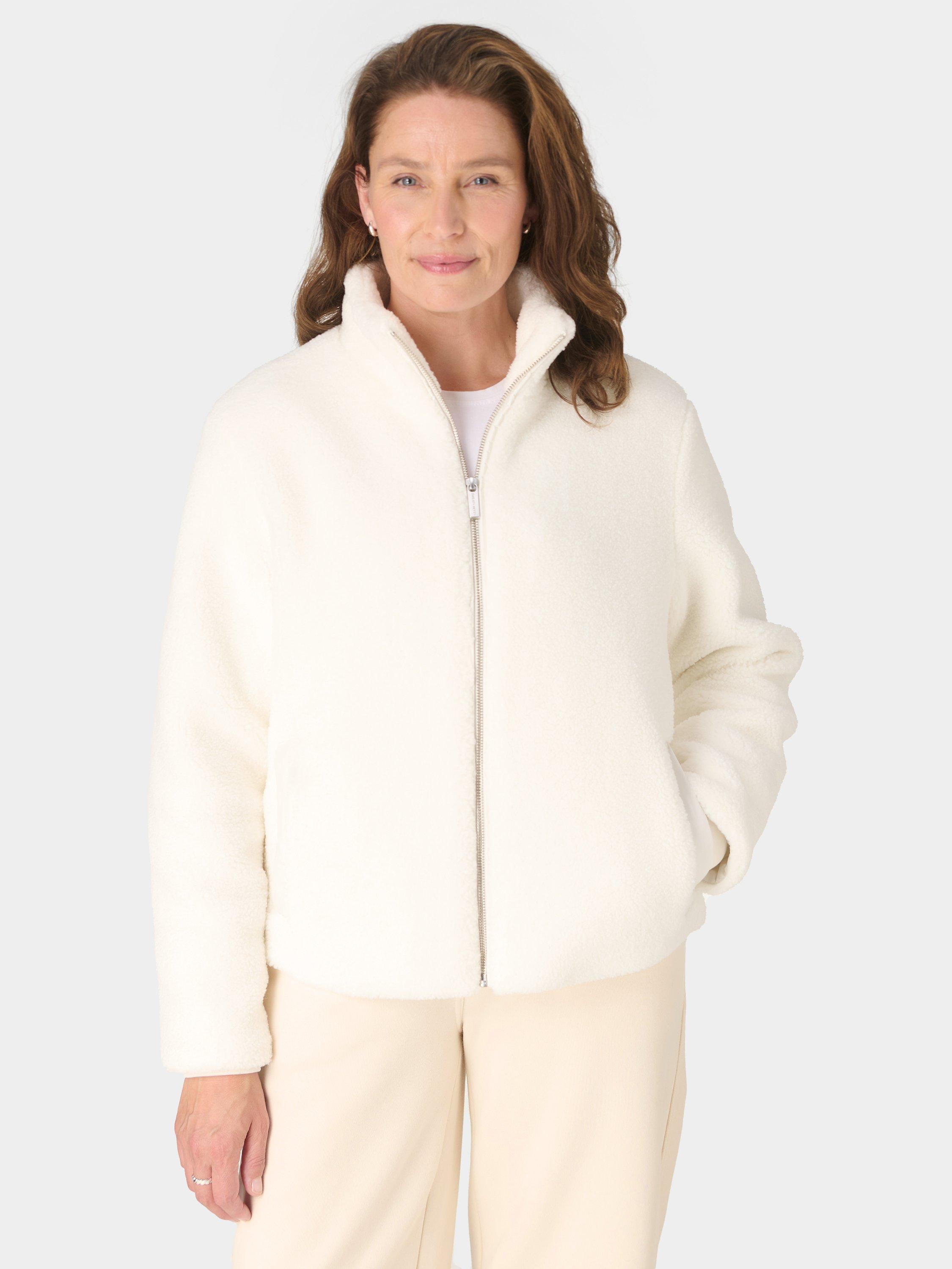 Product image 1 of 7, which shows Sweaty Betty Navigate Sherpa Jacket, Studio White, XL