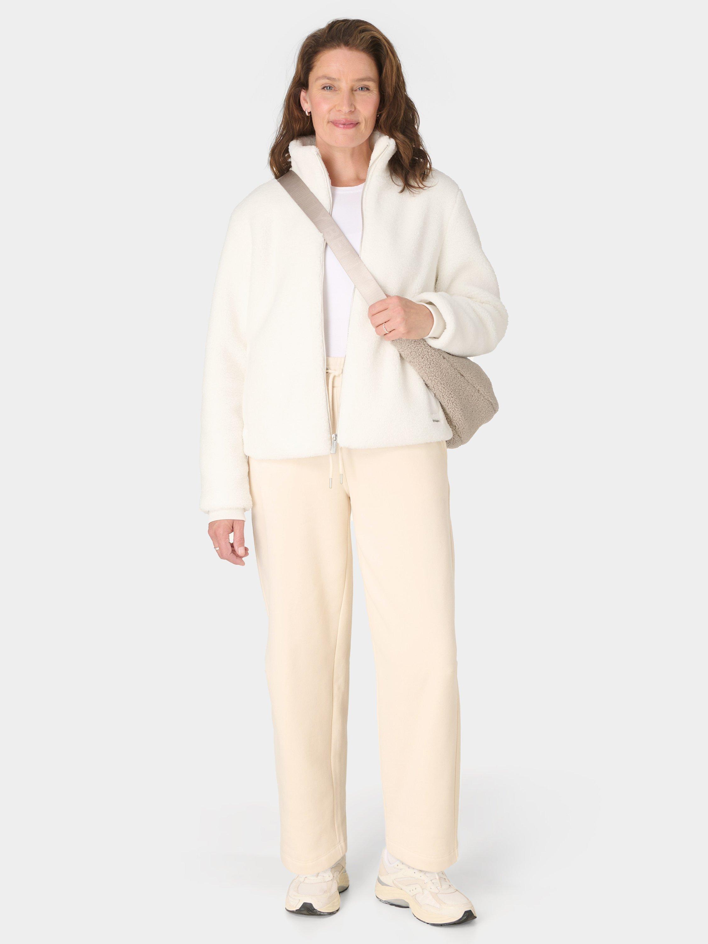 Product image 6 of 7, which shows Sweaty Betty Navigate Sherpa Jacket, Studio White, XL