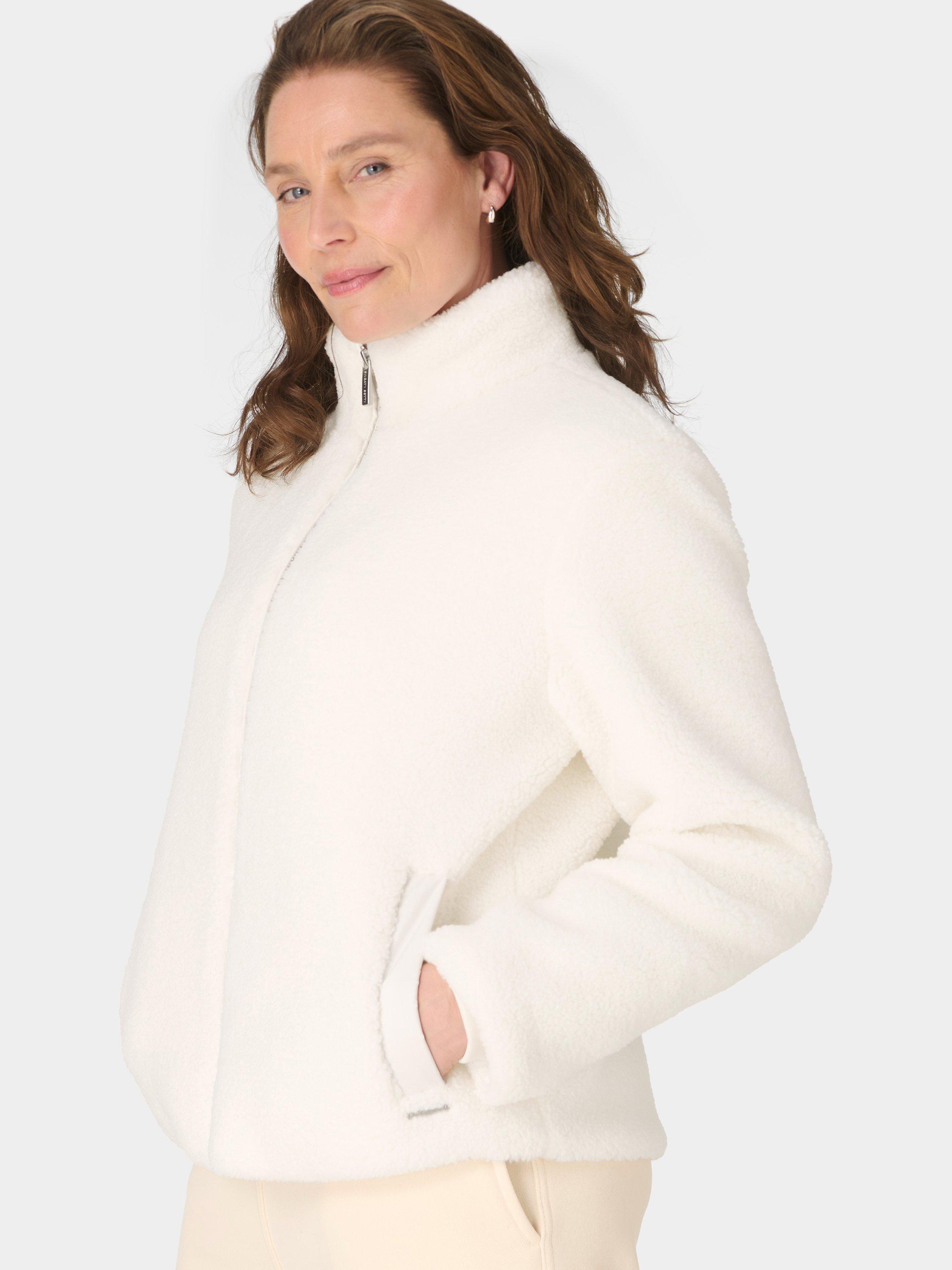 Product image 7 of 7, which shows Sweaty Betty Navigate Sherpa Jacket, Studio White, XL