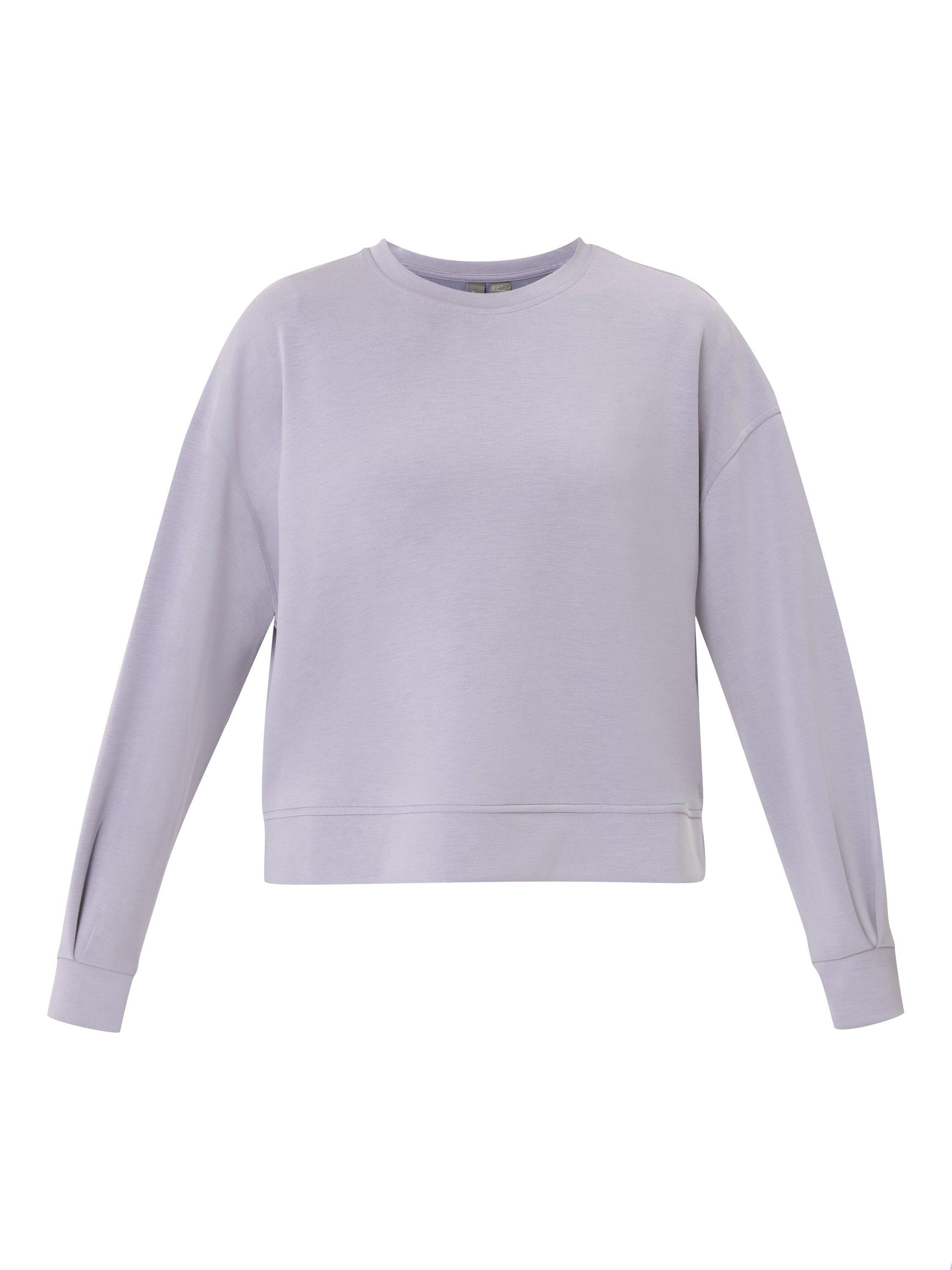 Product image 4 of 7, which shows Sweaty Betty Sand Wash CloudWeight Sweatshirt, Stellar Purple, XS