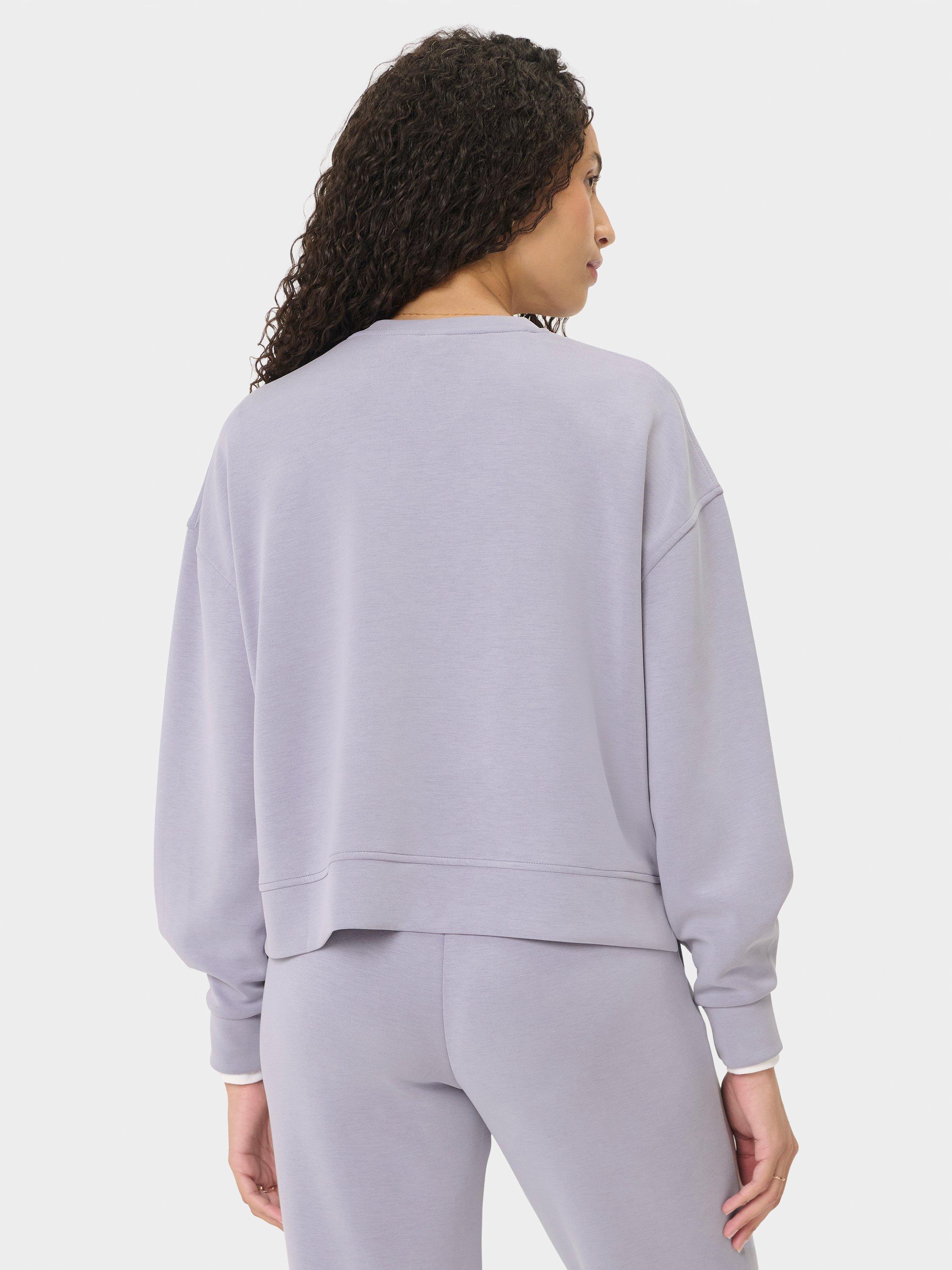 Product image 5 of 7, which shows Sweaty Betty Sand Wash CloudWeight Sweatshirt, Stellar Purple, XS