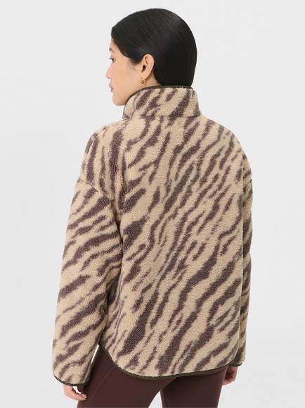 Sweaty Betty Plush Half Zip Fleece, Beige/Brown - view 2, Beige/Brown