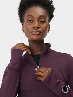Sweaty Betty Therma Half Zip Midlayer - view 2, Neptune Purple