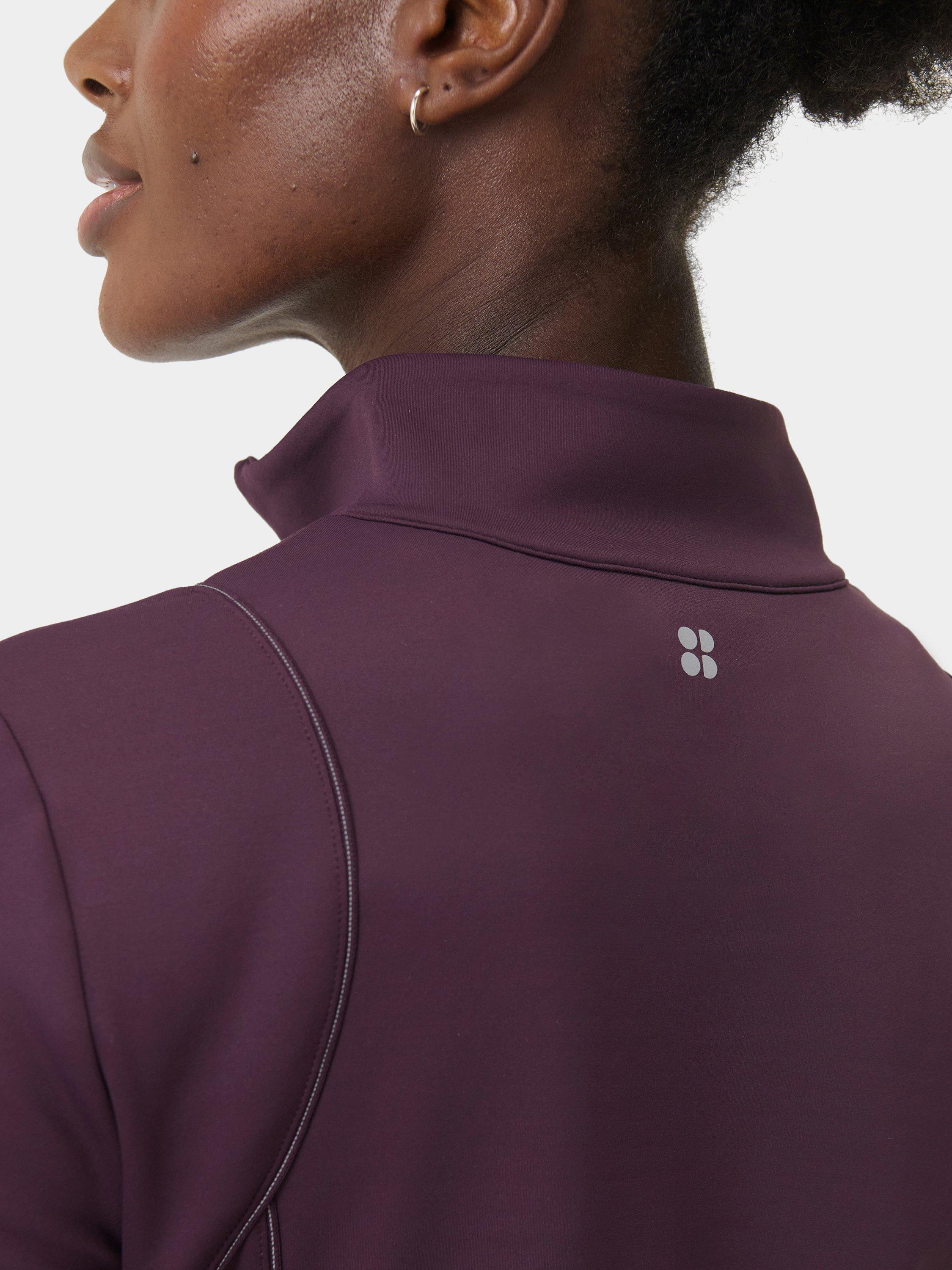 Product image 7 of 7, which shows Sweaty Betty Therma Half Zip Midlayer, Neptune Purple, XXS