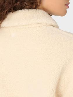 Sweaty Betty Plush Collared Fleece, Beige - view 2, Beige