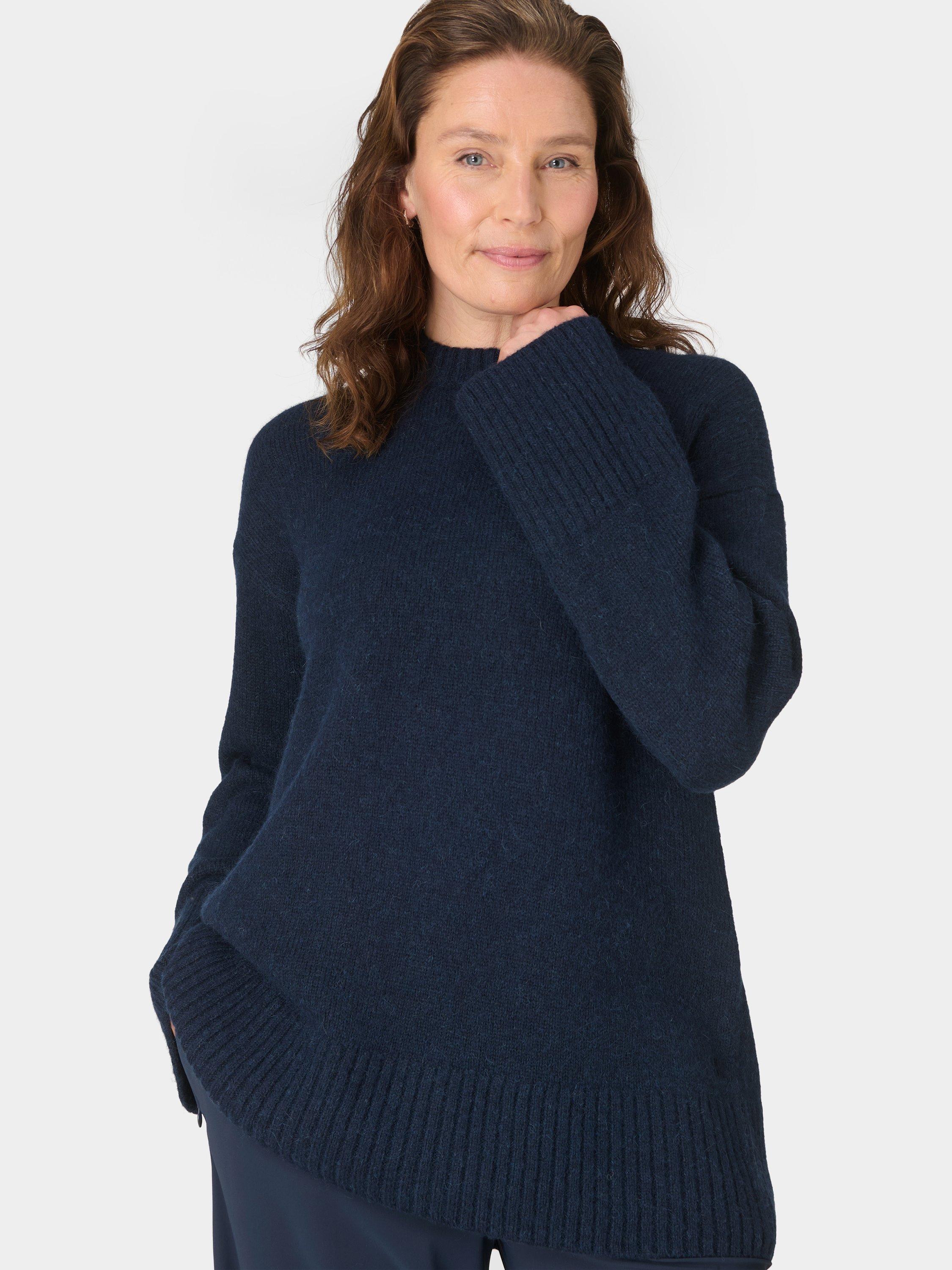 Product image 7 of 7, which shows Sweaty Betty Alpine Crew Neck Wool Blend Jumper, Navy Blue, XXS
