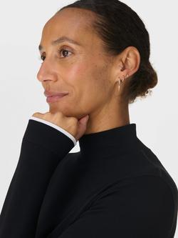 Sweaty Betty Modal High Neck Base Layer Top, Black - view 2, Black