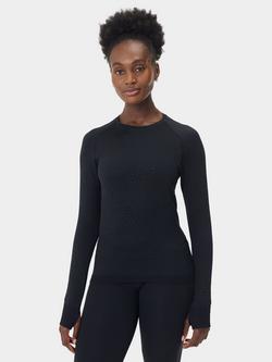Sweaty Betty Athlete Seamless Workout Long Sleeve Top, Black, Black
