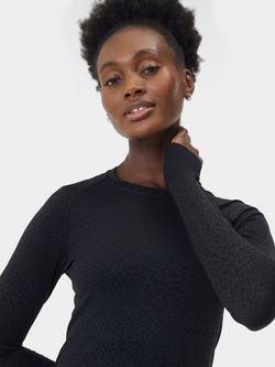 Sweaty Betty Athlete Seamless Workout Long Sleeve Top, Black - view 2, Black