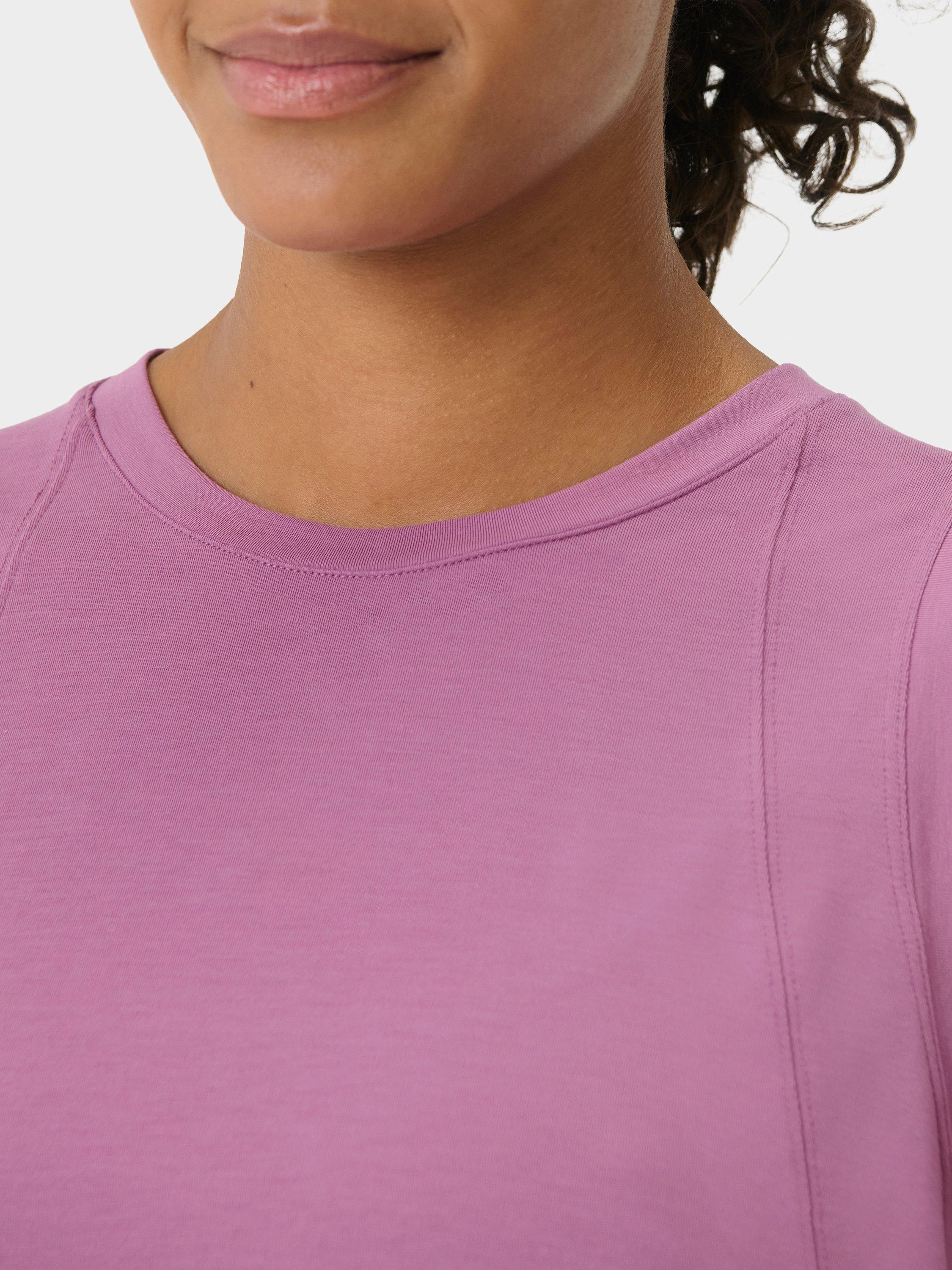 Product image 6 of 7, which shows Sweaty Betty Soft Flow Studio Longline Tank Top, Argyle Purple, S
