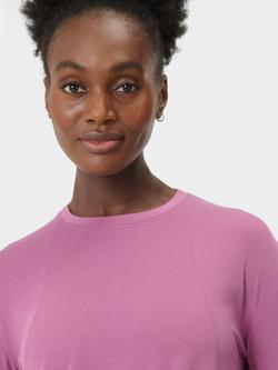 Sweaty Betty Soft Flow Studio Longline Long Sleeve Top - view 2, Argyle Purple