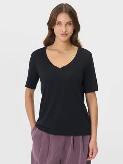 Sweaty Betty Essential V-Neck T-Shirt, Black, Black