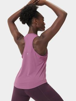 Sweaty Betty Breathe Easy Mesh Run Tank Top - view 2, Argyle Purple