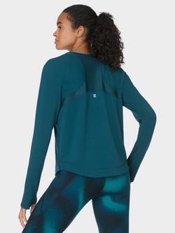Sweaty Betty Breathe Easy Long Sleeve Top - view 2, Deep Green