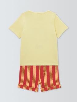 John Lewis Baby Crab & Stripe Waffle T-Shirt & Shorts Set, Multi - view 2, Multi
