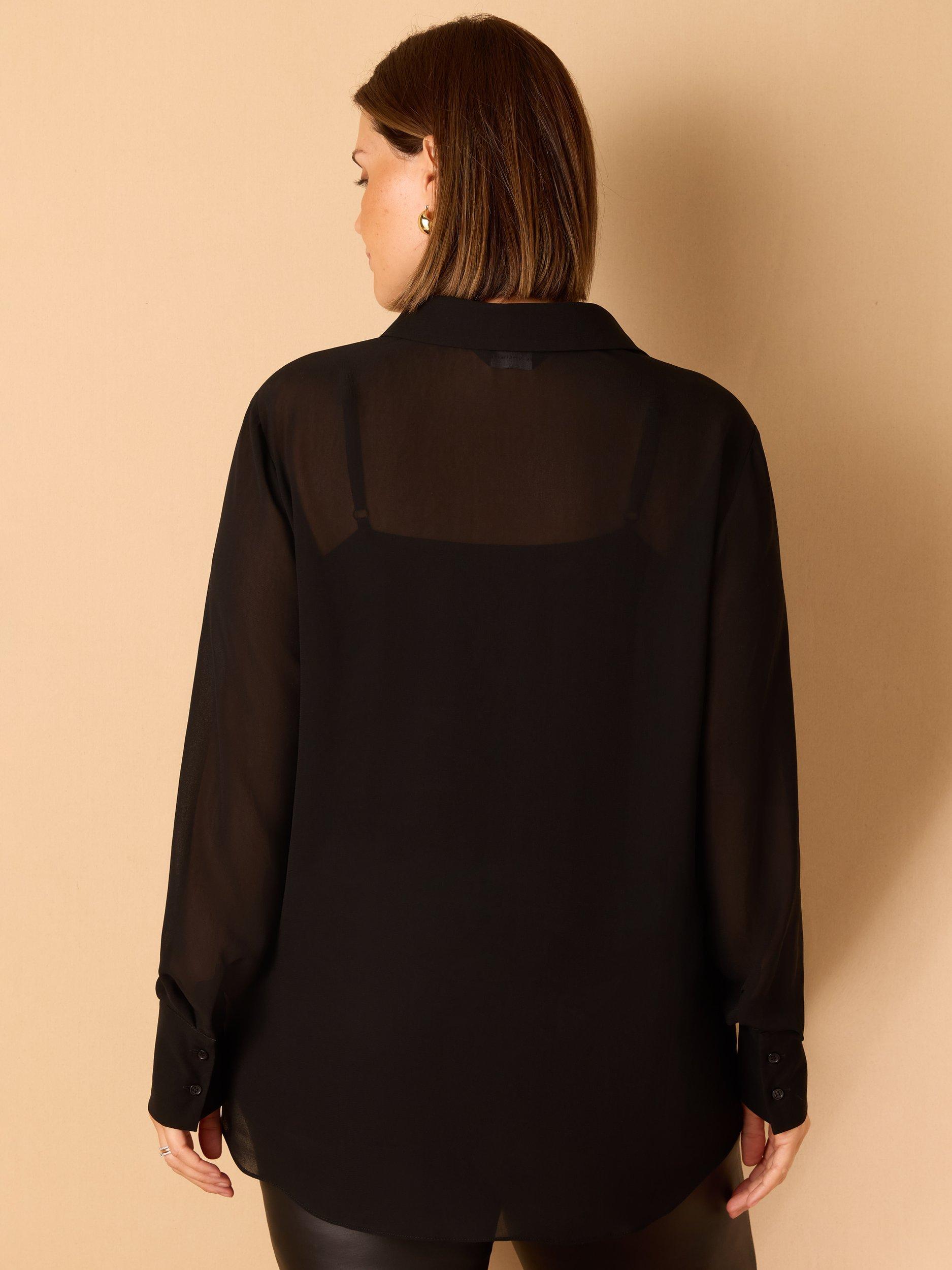 Product image 3 of 3, which shows Live Unlimited Curve Patch Pocket Shirt, Black, 14