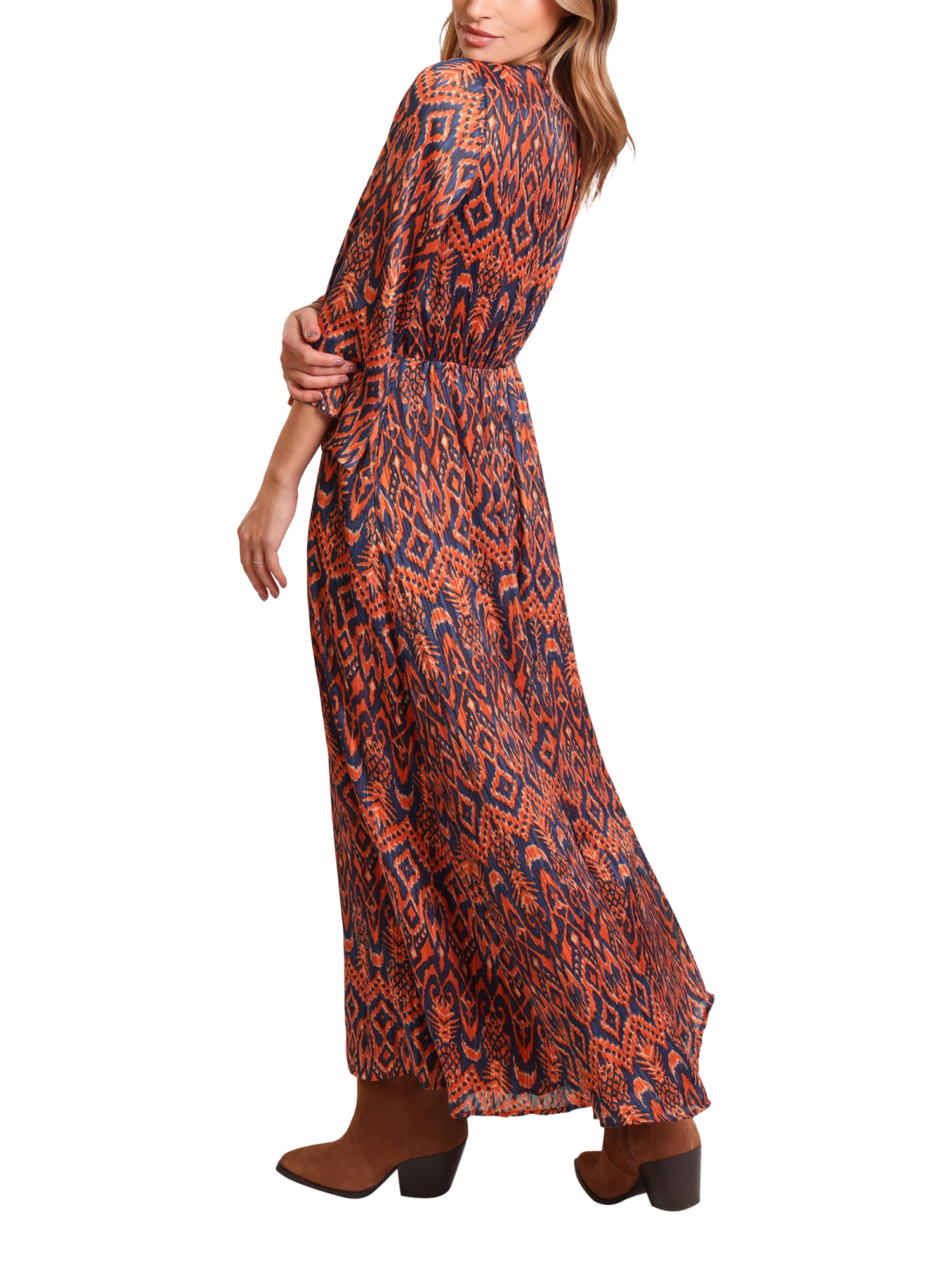 Product image 2 of 5, which shows Traffic People Millie Boho Maxi Dress, Rust, XS