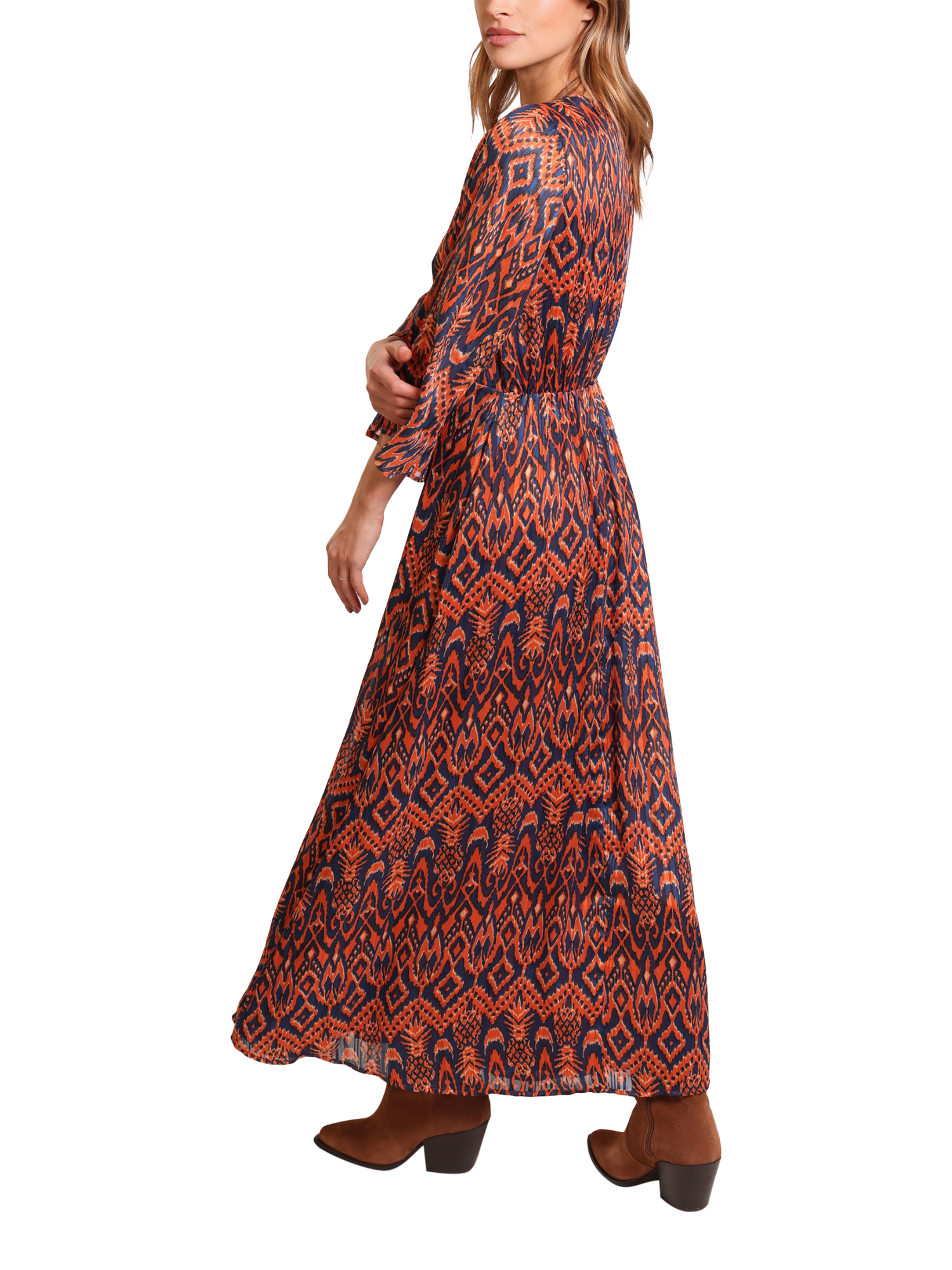 Product image 3 of 5, which shows Traffic People Millie Boho Maxi Dress, Rust, XS