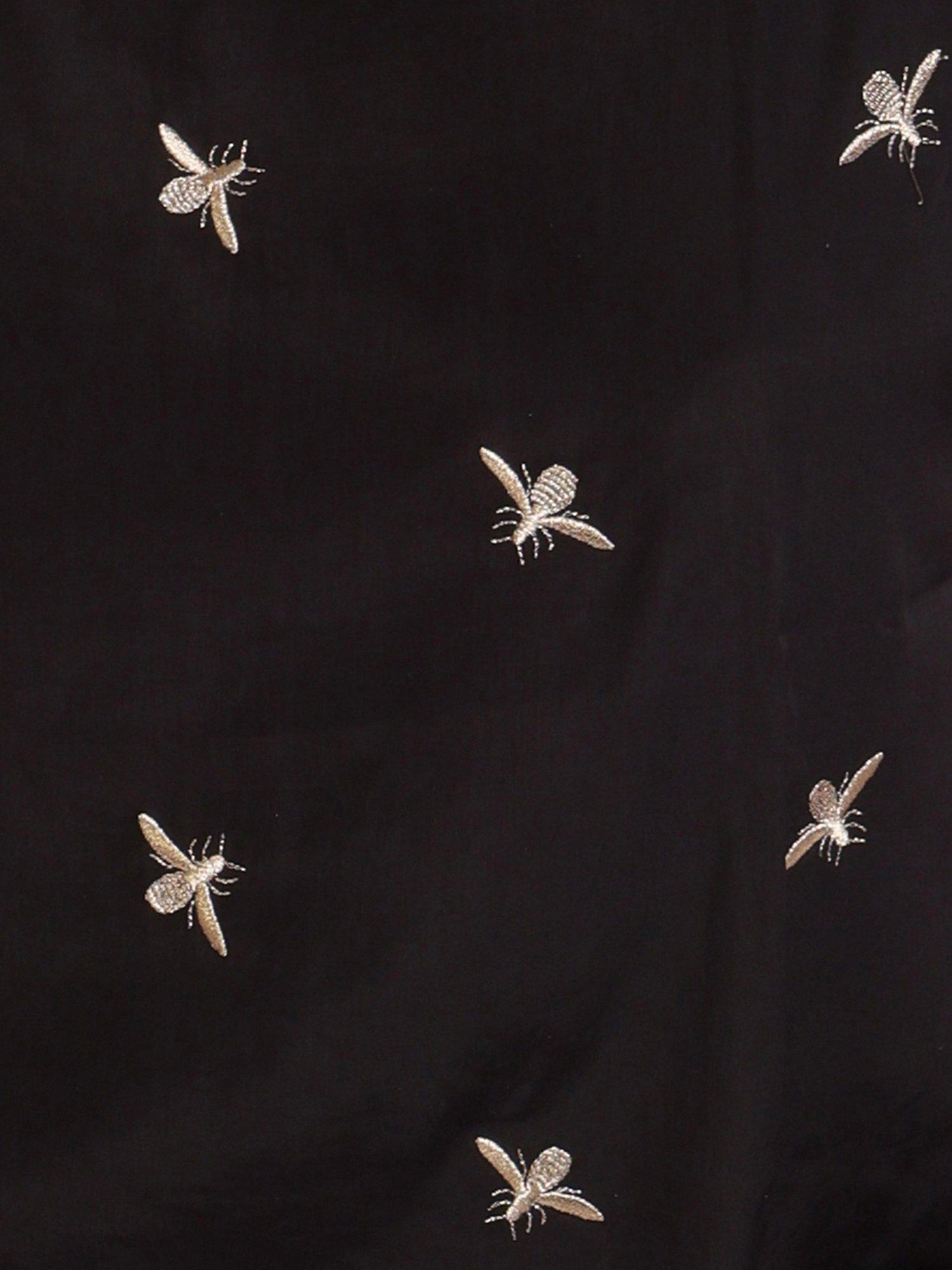 Product image 3 of 3, which shows Traffic People Revenge Bee Print Shirt, Black, XS