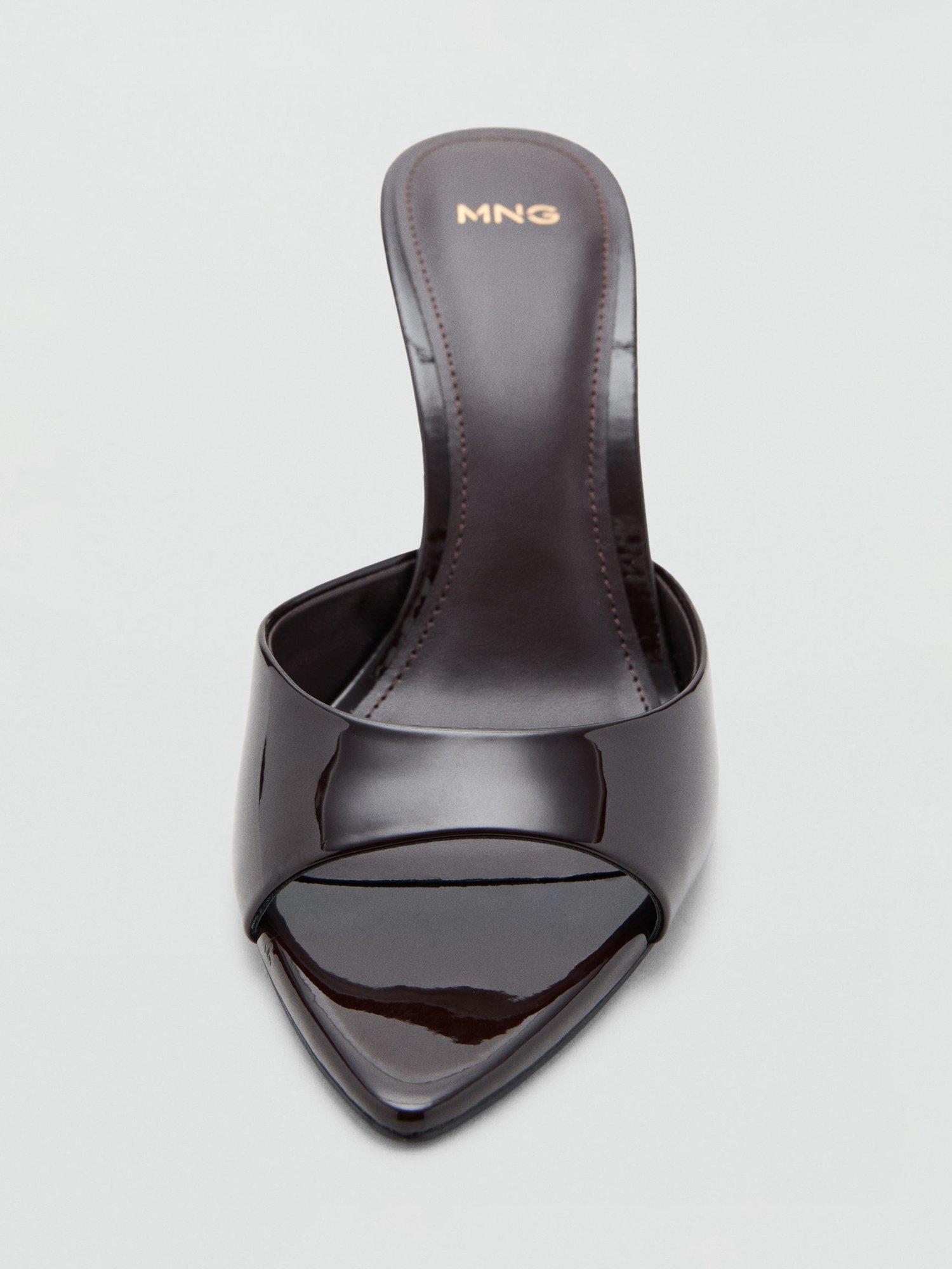 Product image 5 of 5, which shows Mango Pepygr Patent High Heeled Sandals, Dark Red, 2