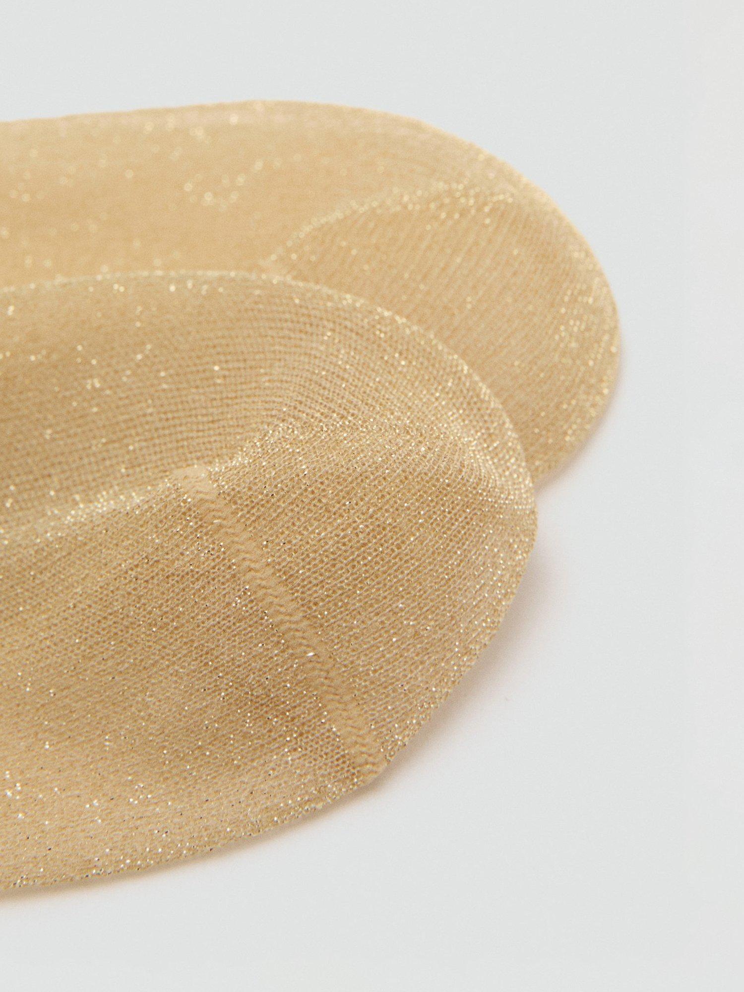 Product image 3 of 4, which shows Mango Lila Embellished Socks, Gold, One Size