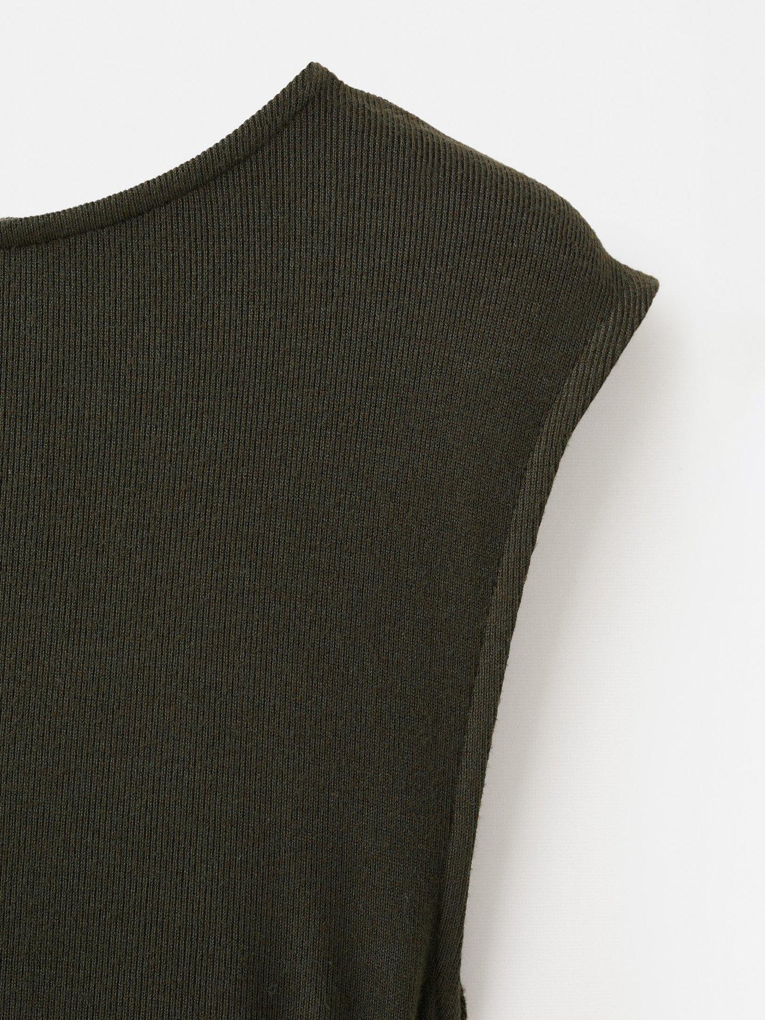 Product image 5 of 8, which shows Mango Basilea Sleeveless Dress, Beige/Khaki, 6