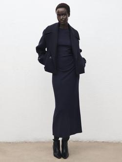 Mango Basilea Sleeveless Dress - view 2, Navy