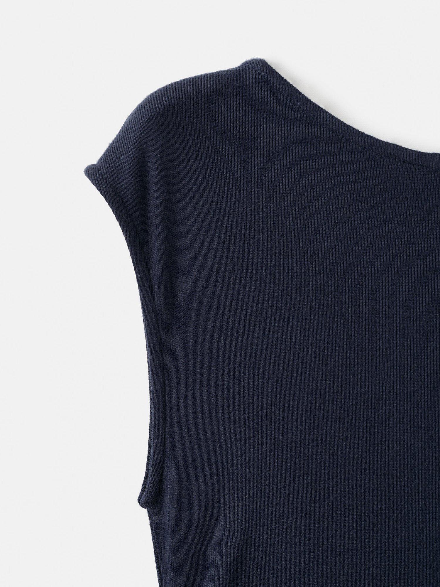 Product image 5 of 8, which shows Mango Basilea Sleeveless Dress, Navy, 10