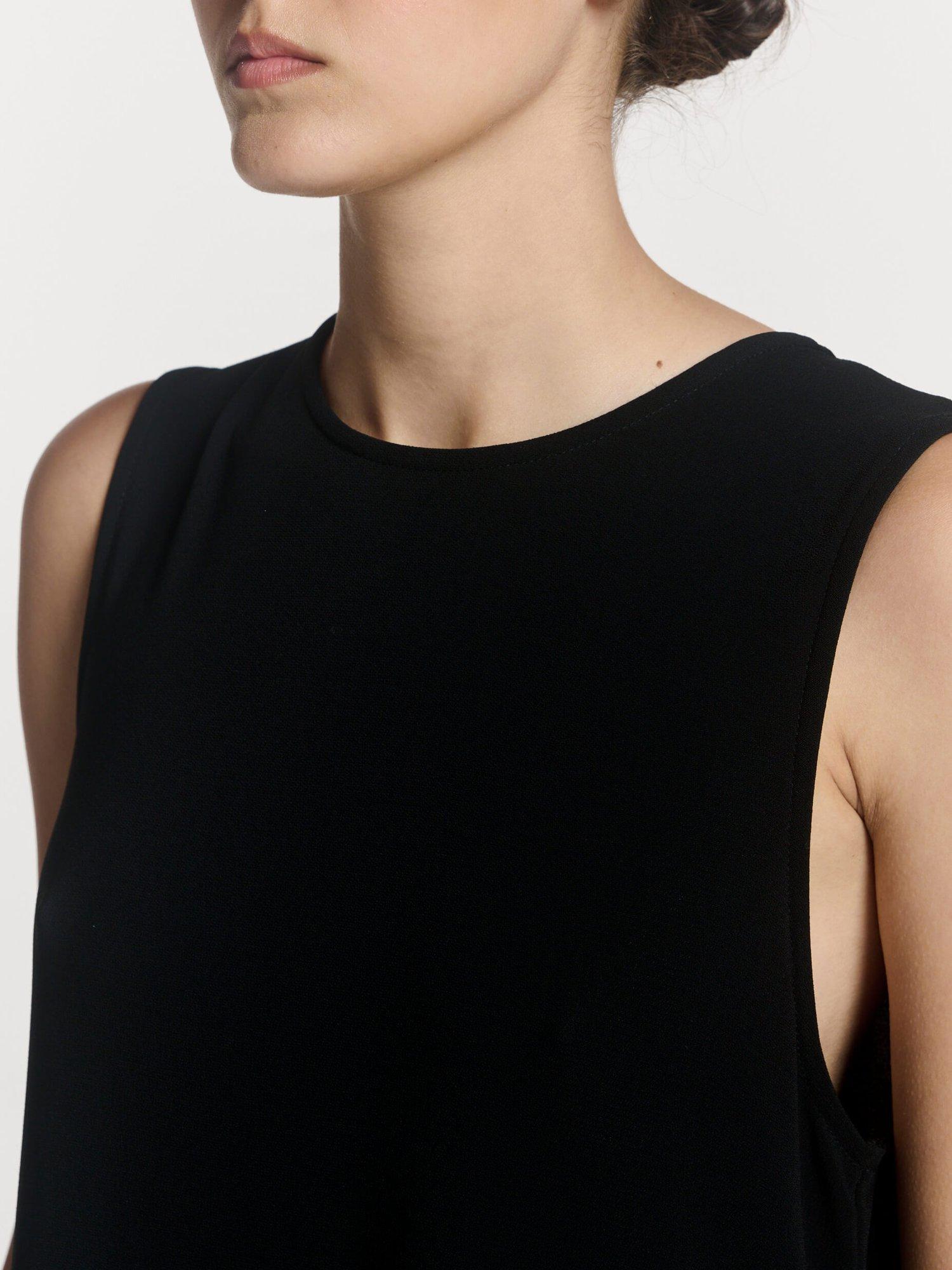 Product image 8 of 9, which shows ASCENO Siena Sleeveless Maxi Dress, Black, XS