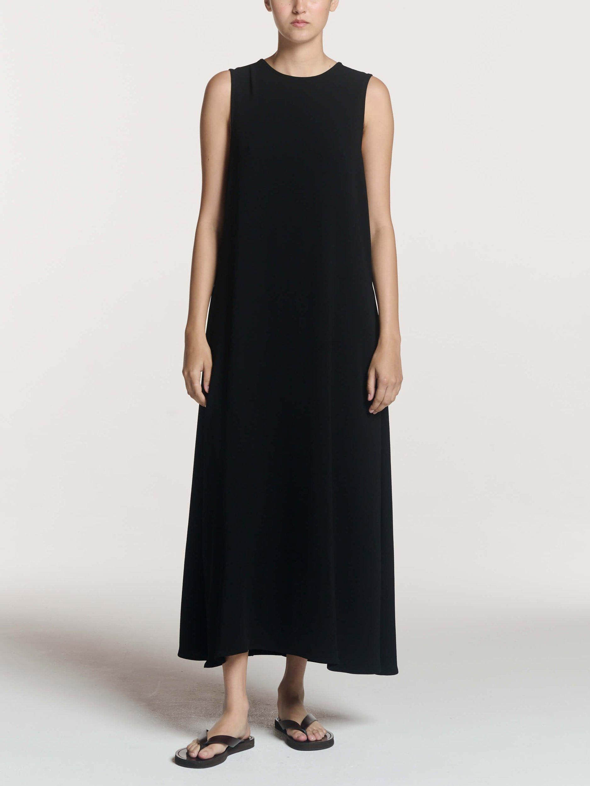 Product image 9 of 9, which shows ASCENO Siena Sleeveless Maxi Dress, Black, XS