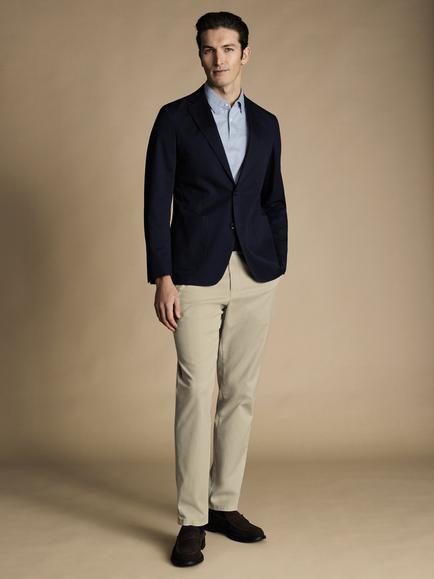 Charles Tyrwhitt Slim Fit Stretch Cotton Blazer, Navy, Navy