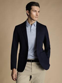 Charles Tyrwhitt Slim Fit Stretch Cotton Blazer, Navy - view 2, Navy