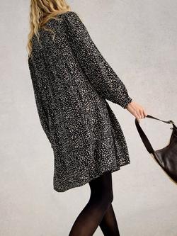 White Stuff Amelie Metallic Dress, Black/Multi - view 2, Black/Multi