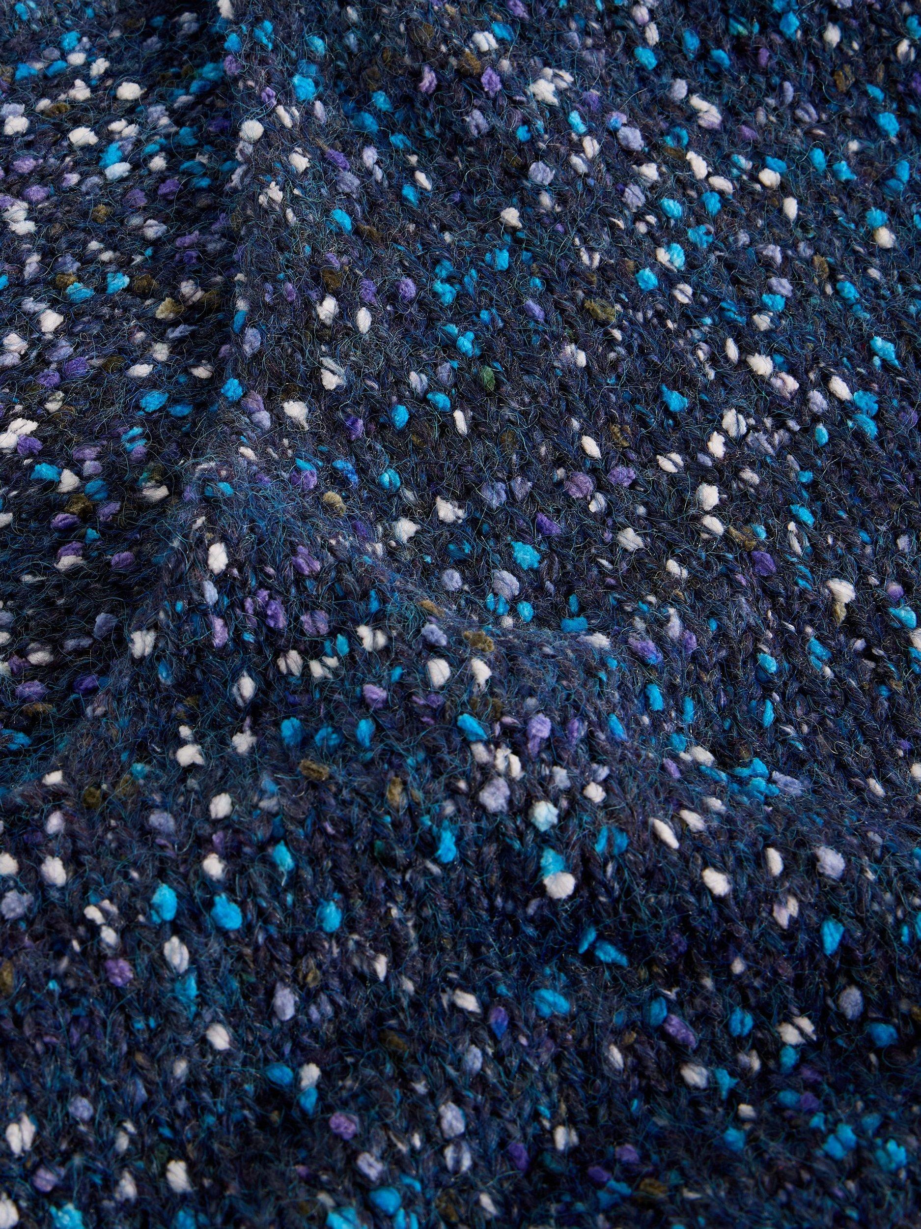 Product image 6 of 6, which shows White Stuff V-Neck Textured Jumper, Dark Navy, 10