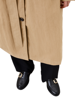 Flattered Aspen Leather Buckle Detail Loafers, Black - view 2, Black