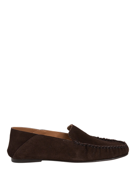 Flattered Bon Bon Suede Moccasins, Chocolate, Chocolate