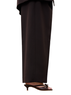 Flattered Jordan Leather Kitten Heel Mule Sandals, Chocolate - view 2, Chocolate