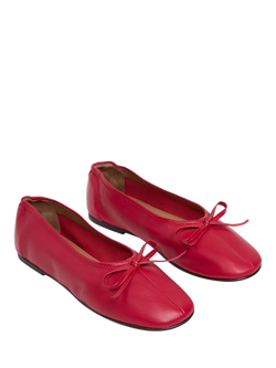Flattered Blaise Leather Pumps, Cherry - view 2, Cherry