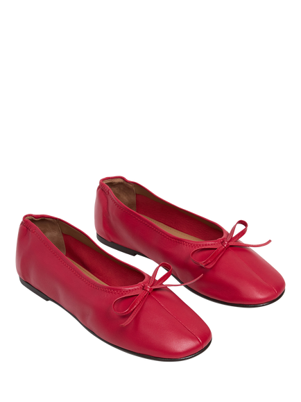 Flattered Blaise Leather Pumps, Cherry - view 2, Cherry