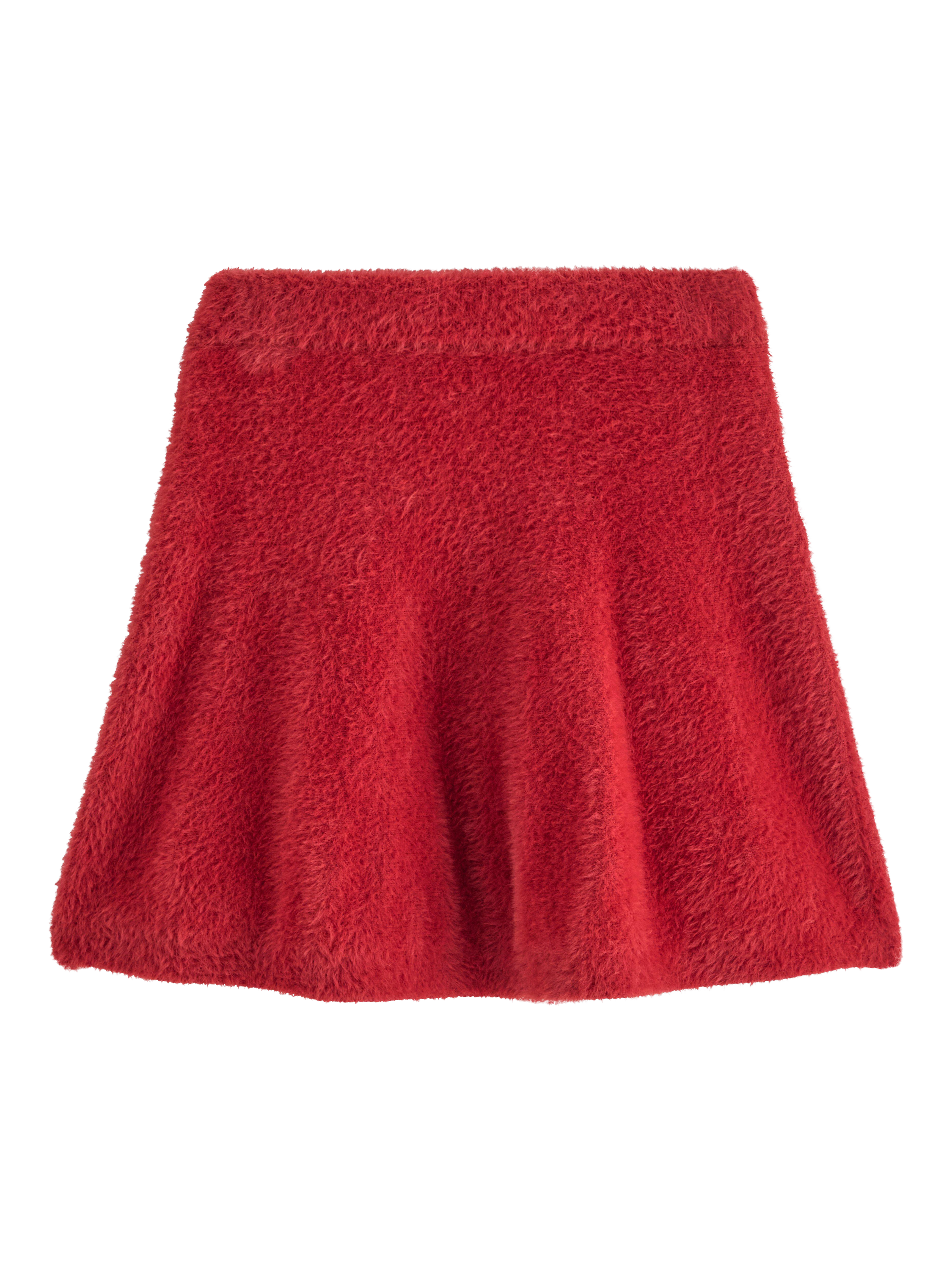 Product image 1 of 3, which shows Lindex Kids' Fluffy Flared Skirt, Dark Dusty Red, 3-4 years