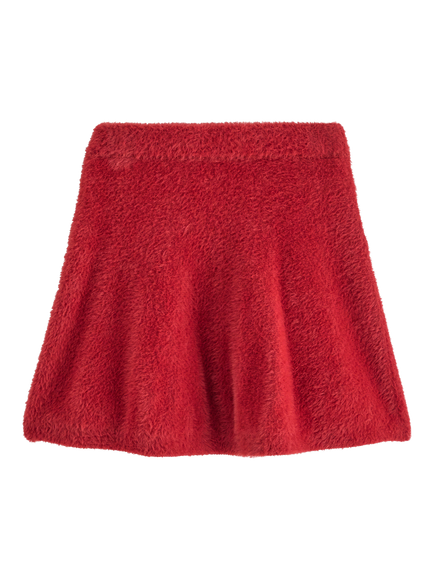 Lindex Kids' Fluffy Flared Skirt, Dark Dusty Red, Dark Dusty Red