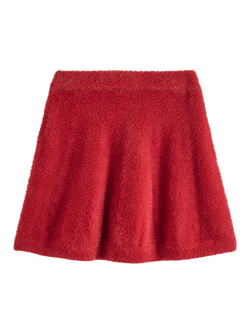 Lindex Kids' Fluffy Flared Skirt, Dark Dusty Red - view 2, Dark Dusty Red