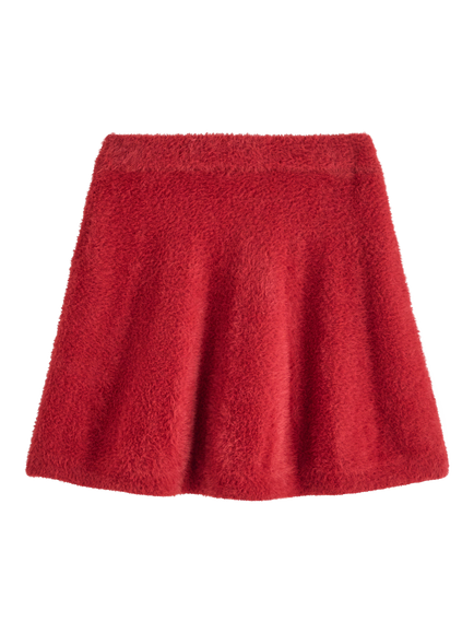 Lindex Kids' Fluffy Flared Skirt, Dark Dusty Red - view 2, Dark Dusty Red