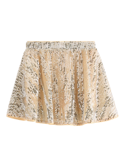 Lindex Kids' Metallic Sequin Skirt - view 2, Silver