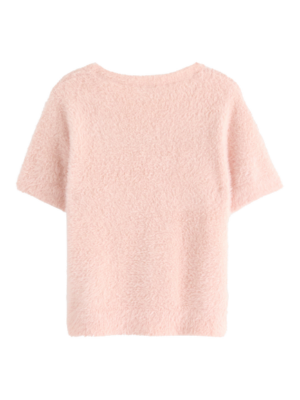 Lindex Kids' Short Sleeve Cotton T-Shirt - view 2, Light Dusty Pink