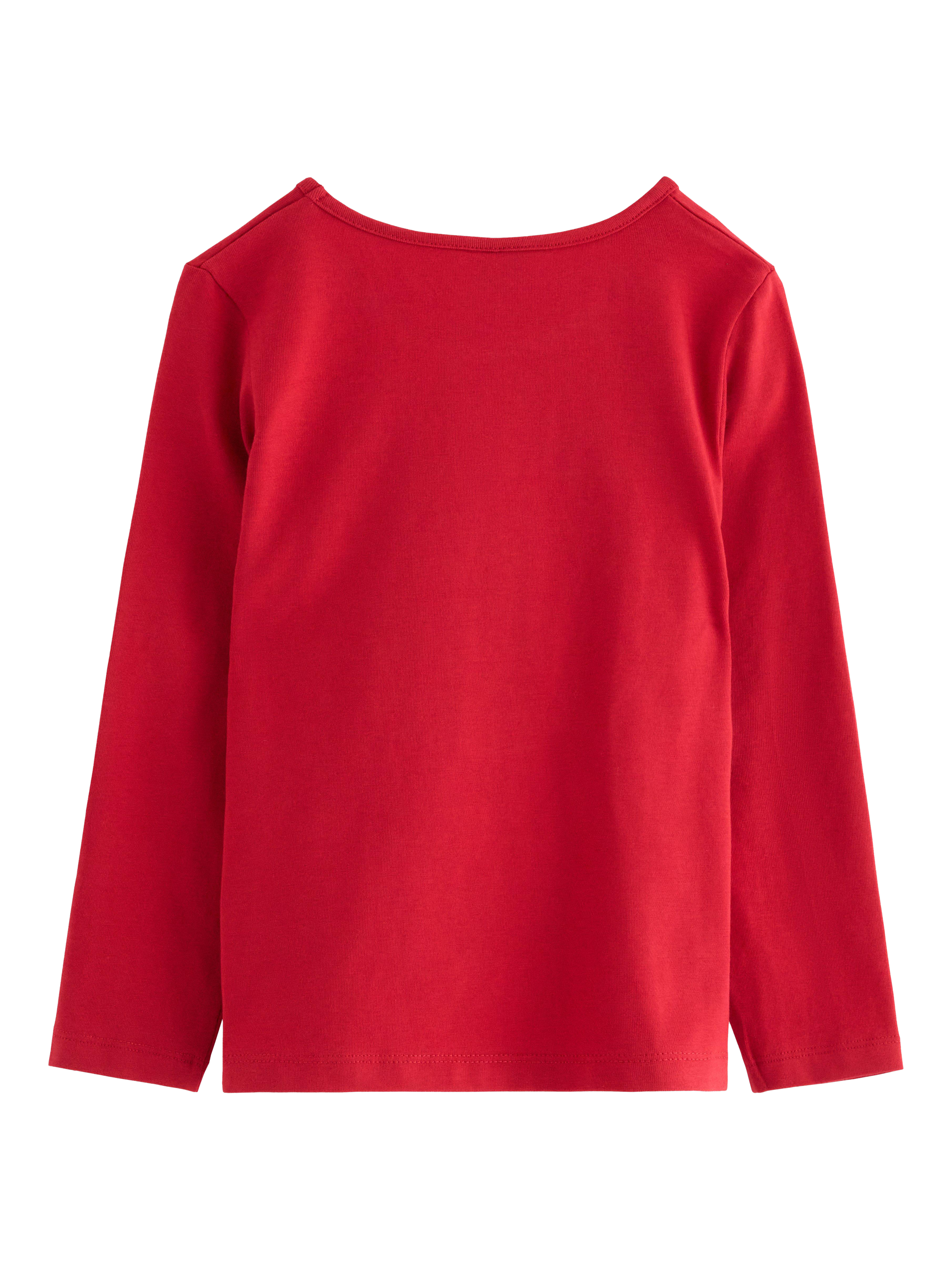 Product image 2 of 2, which shows Lindex Kids' Sequin Penguin Jersey Top, Dark Red, 3-4 years