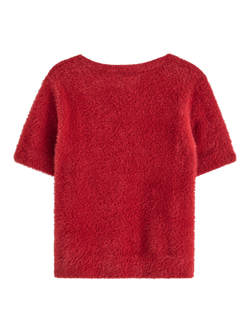Lindex Kids' Short Sleeve Cotton T-Shirt - view 2, Dark Dusty Red