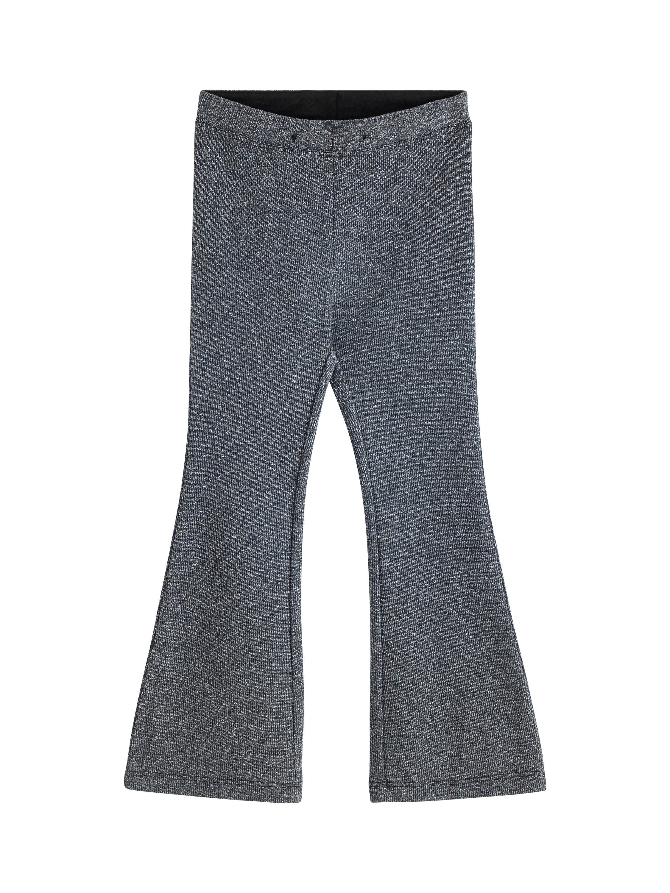 Product image 1 of 3, which shows Lindex Kids' Flared Stretch Trousers, Black, 8-9 years